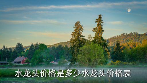 水龍頭價(jià)格是多少水龍頭價(jià)格表