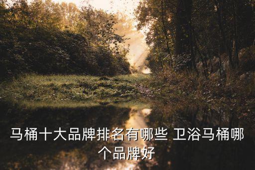 馬桶十大品牌排名有哪些 衛(wèi)浴馬桶哪個(gè)品牌好