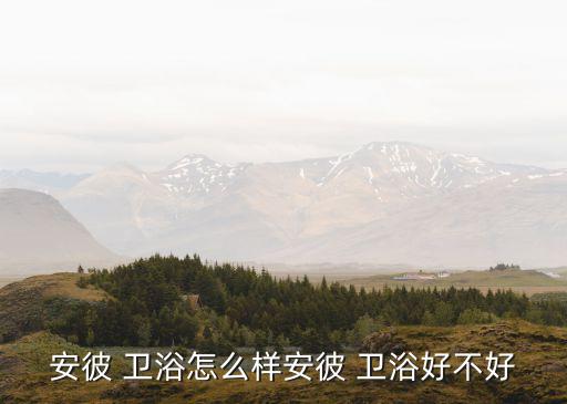 安彼 衛(wèi)浴怎么樣安彼 衛(wèi)浴好不好