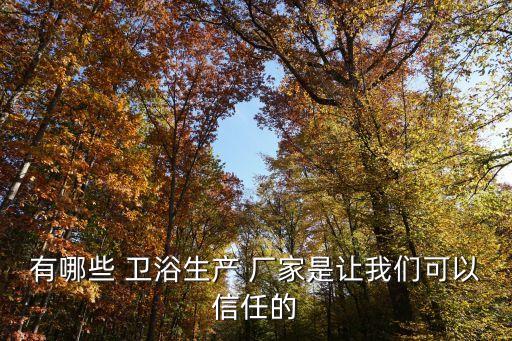 有哪些 衛(wèi)浴生產(chǎn) 廠家是讓我們可以信任的