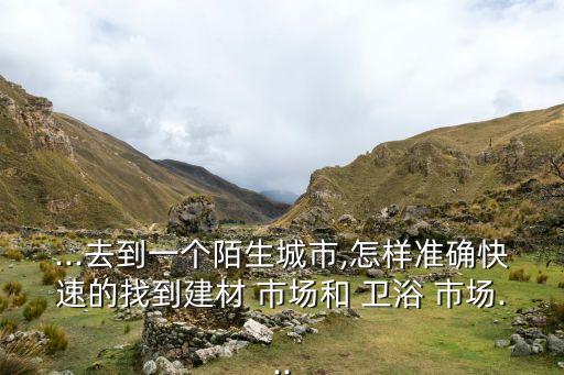...去到一個(gè)陌生城市,怎樣準(zhǔn)確快速的找到建材 市場(chǎng)和 衛(wèi)浴 市場(chǎng)...