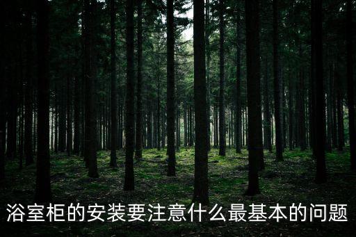 浴室柜的安裝要注意什么最基本的問(wèn)題