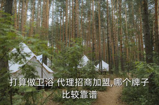 打算做衛(wèi)浴 代理招商加盟,哪個牌子比較靠譜