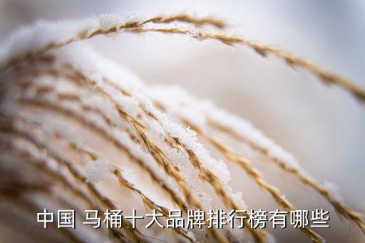 中國 馬桶十大品牌排行榜有哪些