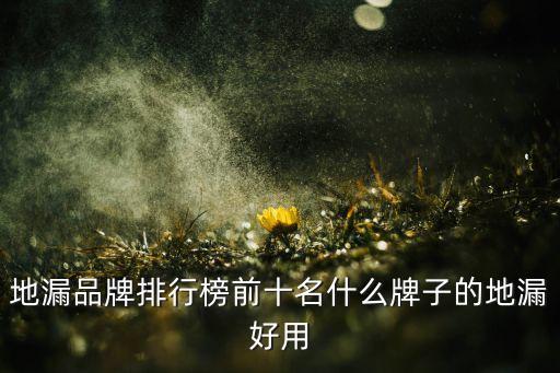 地漏品牌排行榜前十名什么牌子的地漏好用