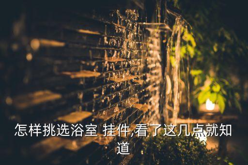 怎樣挑選浴室 掛件,看了這幾點就知道