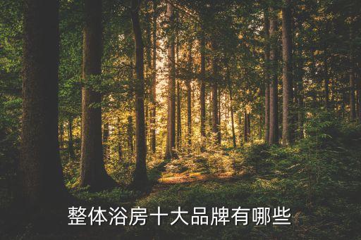 整體浴房十大品牌有哪些