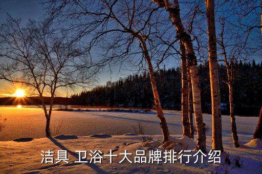 潔具 衛(wèi)浴十大品牌排行介紹