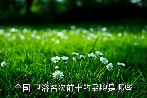 全國(guó) 衛(wèi)浴名次前十的品牌是哪些