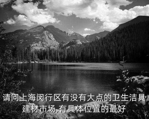 請問上海閔行區(qū)有沒有大點的衛(wèi)生潔具建材市場,有具體位置的最好
