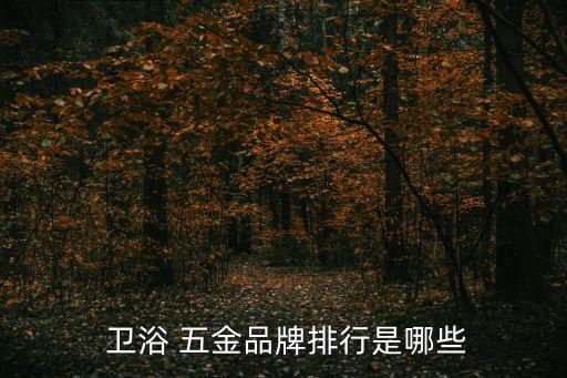  衛(wèi)浴 五金品牌排行是哪些