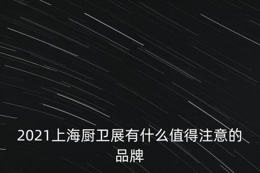 2021上海廚衛(wèi)展有什么值得注意的品牌