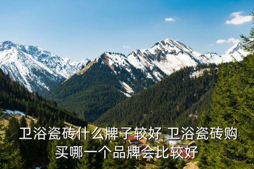  衛(wèi)浴瓷磚什么牌子較好 衛(wèi)浴瓷磚購買哪一個(gè)品牌會(huì)比較好