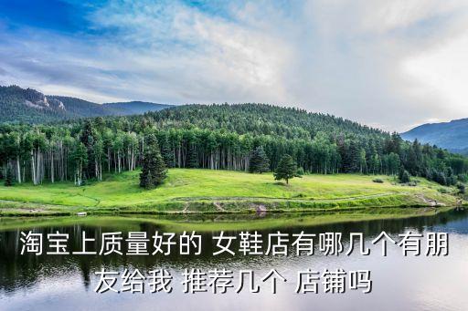 淘寶上質(zhì)量好的 女鞋店有哪幾個(gè)有朋友給我 推薦幾個(gè) 店鋪嗎