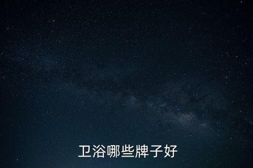  衛(wèi)浴哪些牌子好