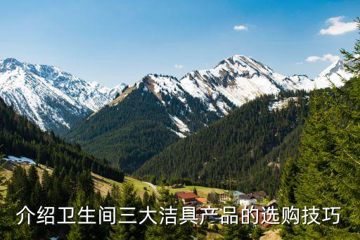 介紹衛(wèi)生間三大潔具產(chǎn)品的選購技巧