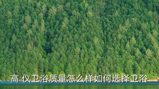 高 儀衛(wèi)浴質(zhì)量怎么樣如何選擇衛(wèi)浴