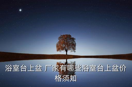 浴室臺上盆 廠家有哪些浴室臺上盆價格須知