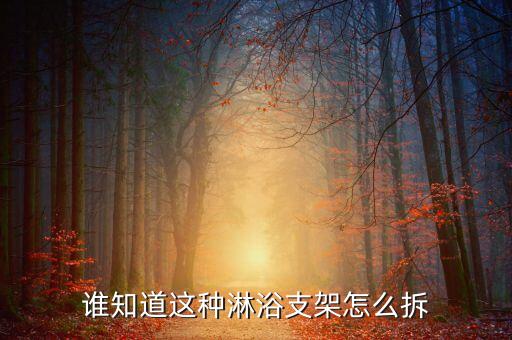 誰(shuí)知道這種淋浴支架怎么拆