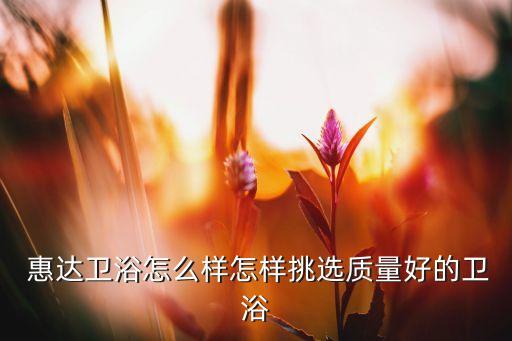 惠達(dá)衛(wèi)浴新款推薦品牌有哪些
