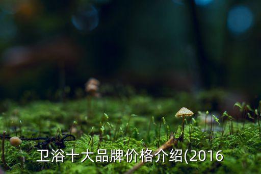 衛(wèi)浴十大品牌價格介紹(2016