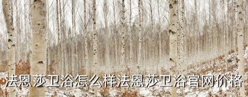法恩莎衛(wèi)浴怎么樣法恩莎衛(wèi)浴官網(wǎng)價格