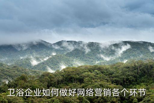 衛(wèi)浴企業(yè)如何做好網(wǎng)絡(luò)營(yíng)銷各個(gè)環(huán)節(jié)