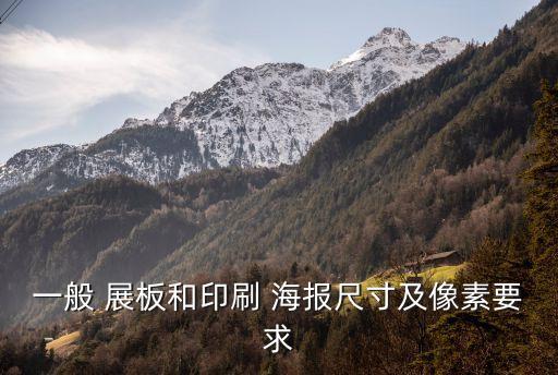 一般 展板和印刷 海報尺寸及像素要求