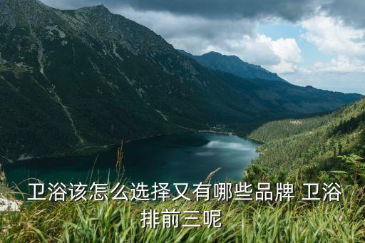 衛(wèi)浴到底如何選擇品牌好,想做衛(wèi)浴怎么選擇品牌