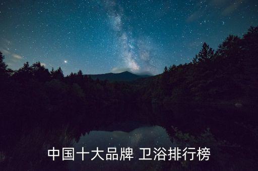 中國十大品牌 衛(wèi)浴排行榜