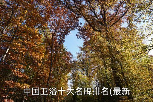 中國(guó)衛(wèi)浴十大名牌排名(最新