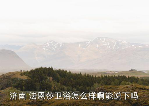 濟(jì)南 法恩莎衛(wèi)浴怎么樣啊能說下嗎