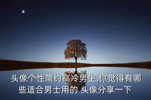  頭像個性簡約高冷男生,你覺得有哪些適合男士用的 頭像分享一下