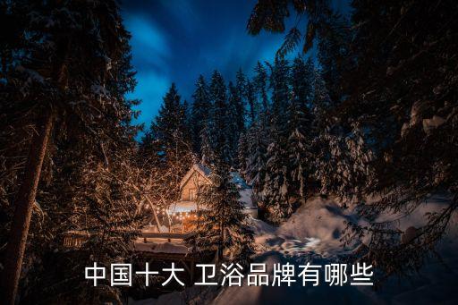 中國十大 衛(wèi)浴品牌有哪些