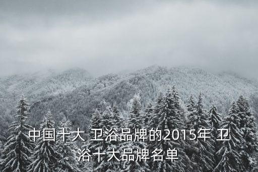 安徽一體化衛(wèi)浴品牌排行榜