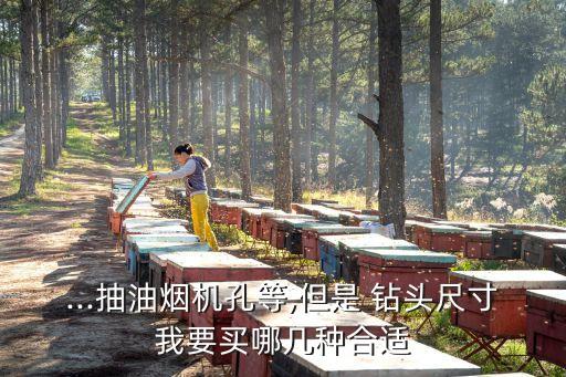 ...抽油煙機(jī)孔等,但是 鉆頭尺寸我要買哪幾種合適