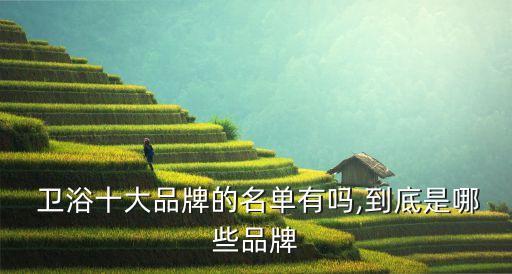  衛(wèi)浴十大品牌的名單有嗎,到底是哪些品牌