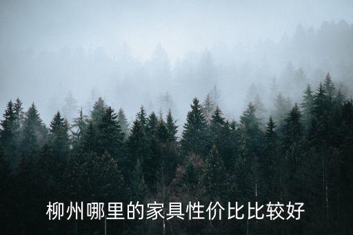 柳州哪里的家具性價比比較好