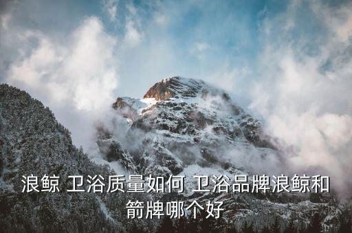 浪鯨 衛(wèi)浴質(zhì)量如何 衛(wèi)浴品牌浪鯨和箭牌哪個(gè)好