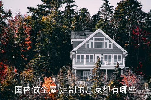 國(guó)內(nèi)做全屋 定制的廠家都有哪些