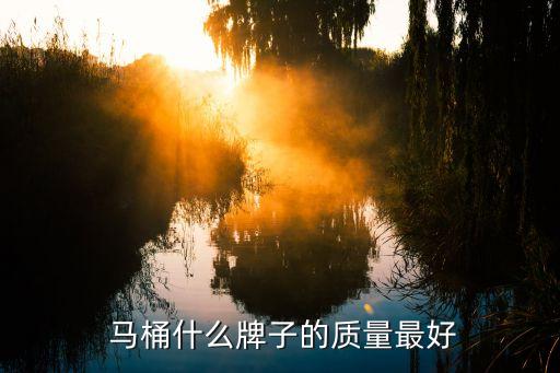  馬桶什么牌子的質(zhì)量最好