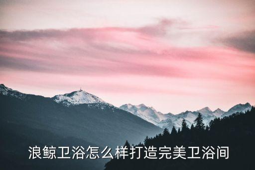  浪鯨衛(wèi)浴怎么樣打造完美衛(wèi)浴間