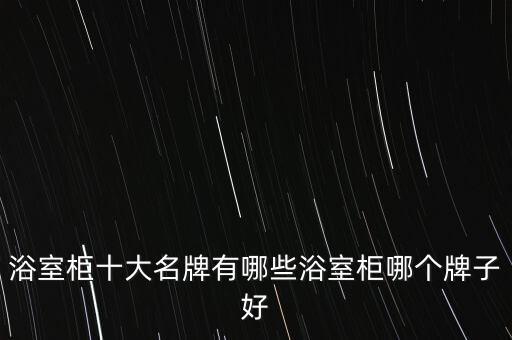 浴室柜十大名牌有哪些浴室柜哪個牌子好