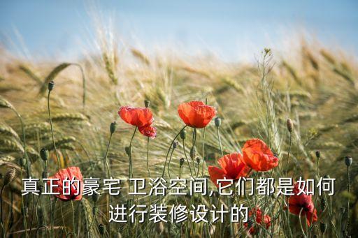 真正的豪宅 衛(wèi)浴空間,它們都是如何進(jìn)行裝修設(shè)計(jì)的