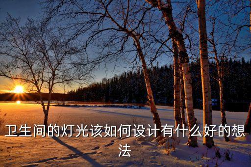 衛(wèi)生間的燈光該如何設(shè)計(jì)有什么好的想法