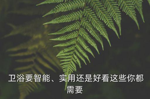  衛(wèi)浴要智能、實(shí)用還是好看這些你都需要