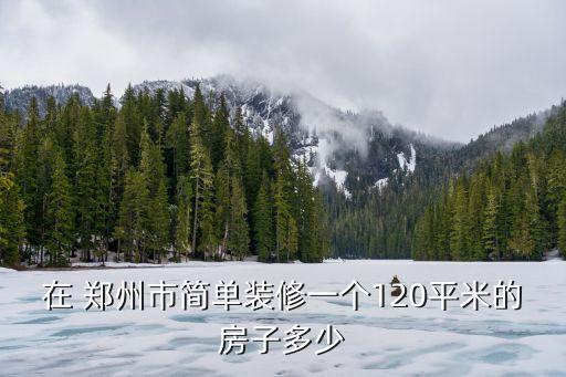 在 鄭州市簡單裝修一個120平米的房子多少