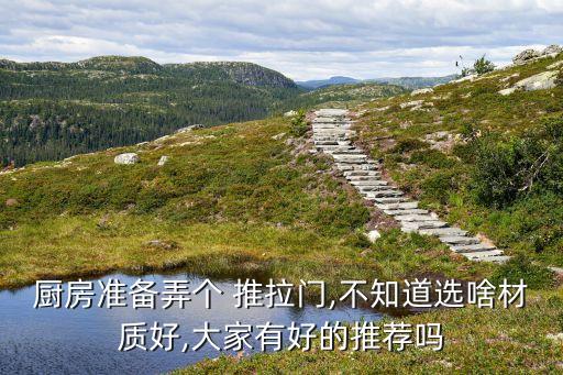 廚房準備弄個 推拉門,不知道選啥材質(zhì)好,大家有好的推薦嗎