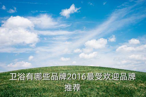 衛(wèi)浴有哪些品牌2016最受歡迎品牌推薦