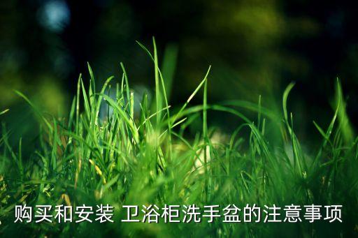 購買和安裝 衛(wèi)浴柜洗手盆的注意事項